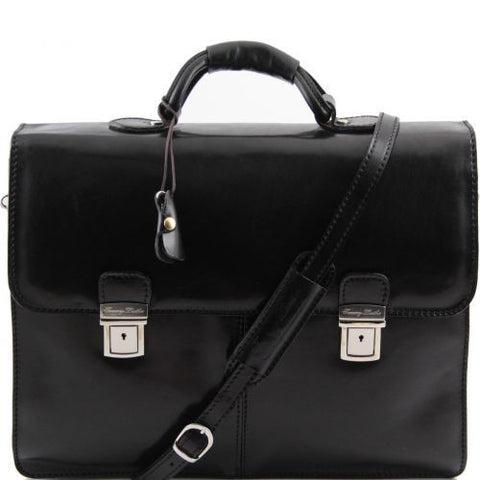 Bolgheri- Leather briefcase 2 compartments