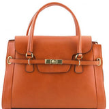 TL NeoClassic - Lady leather handbag with twist lock