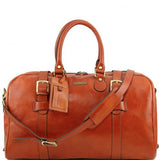 TL Voyager - Leather travel bag with front straps - Large size