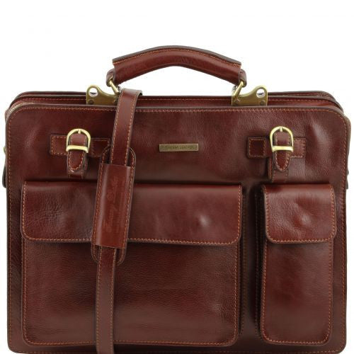 Venezia - Leather briefcase 2 compartments