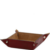 Exclusive leather valet tray small size