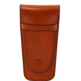 Exclusive 2 slots leather pen holder