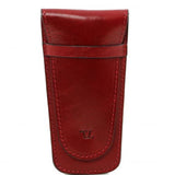 Exclusive 2 slots leather pen holder