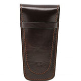 Exclusive 2 slots leather pen holder
