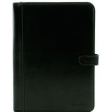 Adriano - Leather document case with button closure