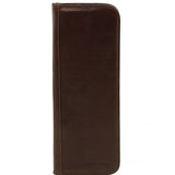 Elegant leather travel tie holder