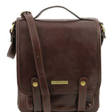 Daniel - Leather shoulder bag with front straps
