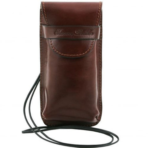 Exclusive leather eyeglasses/Smartphone holder Large size