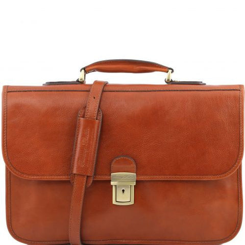 San Gimignano - Leather briefcase 2 compartments