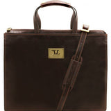 Palermo - Women's Leather briefcase 3 compartments