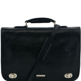 Certaldo - Leather messenger bag 2 compartments