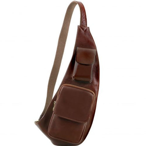 Leather crossover bag