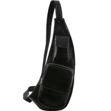 Leather crossover bag
