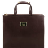 Palermo - Women's Saffiano Leather briefcase 3 compartments