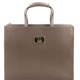 Palermo - Women's Saffiano Leather briefcase 3 compartments