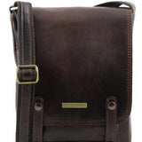 Roby - Leather crossbody bag for men with front straps