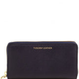 Exclusive 3 compartments Saffiano leather wallet for woman with zip closure