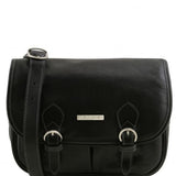 Giulia - Leather shoulder bag with flap