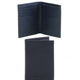 Exclusive Saffiano leather 2 fold vertical wallet for men