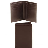 Exclusive Saffiano leather 2 fold vertical wallet for men