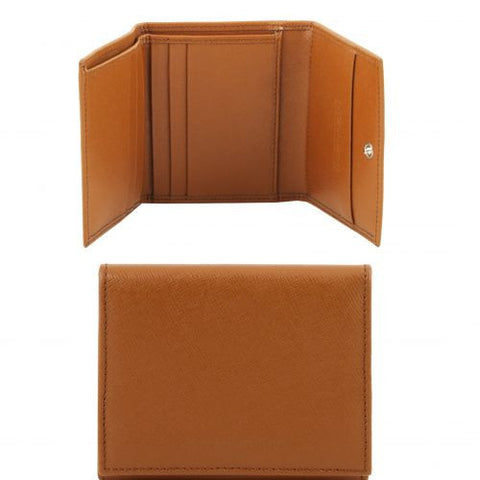Exclusive 3 fold Saffiano leather wallet for men