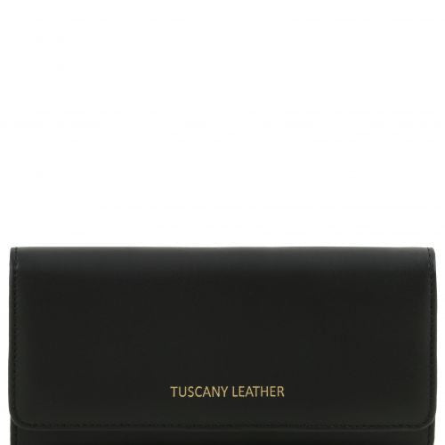 Exclusive 2 compartments Ruga leather wallet for woman