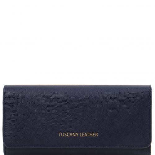 Exclusive 2 compartments Saffiano leather wallet for woman