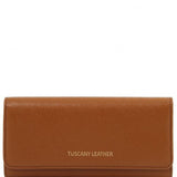 Exclusive 2 compartments Saffiano leather wallet for woman