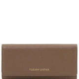 Exclusive 2 compartments Saffiano leather wallet for woman