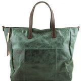 Annie - Aged effect leather TL SMART shopping bag