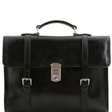 Viareggio - Exclusive leather laptop case with 3 compartments