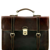 Viareggio - Exclusive leather laptop case with 3 compartments