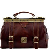 Monalisa - Doctor gladstone leather bag with front straps