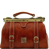 Monalisa - Doctor gladstone leather bag with front straps