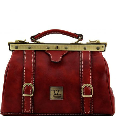 Monalisa - Doctor gladstone leather bag with front straps