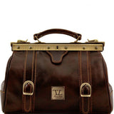 Monalisa - Doctor gladstone leather bag with front straps