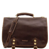 Capri - Leather messenger bag 2 compartments