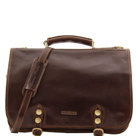 Capri - Leather messenger bag 2 compartments