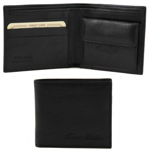Exclusive 2 fold leather wallet for men with coin pocket