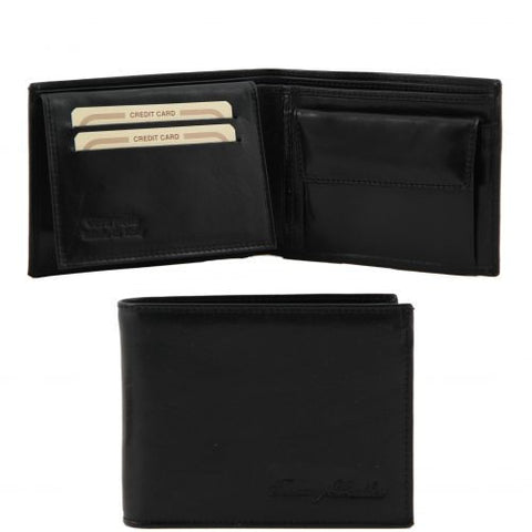 Exclusive leather 3 fold wallet for men with coin pocket