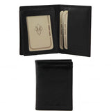 Exclusive vertical 3 fold leather wallet for men