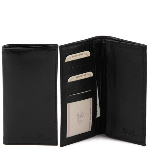 Exclusive vertical 2 fold leather wallet for men