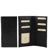 Exclusive leather 2 fold vertical wallet