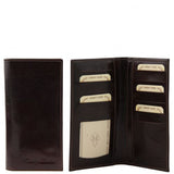 Exclusive leather 2 fold vertical wallet