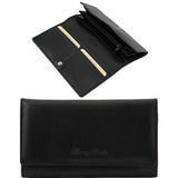 Exclusive leather accordion wallet for women